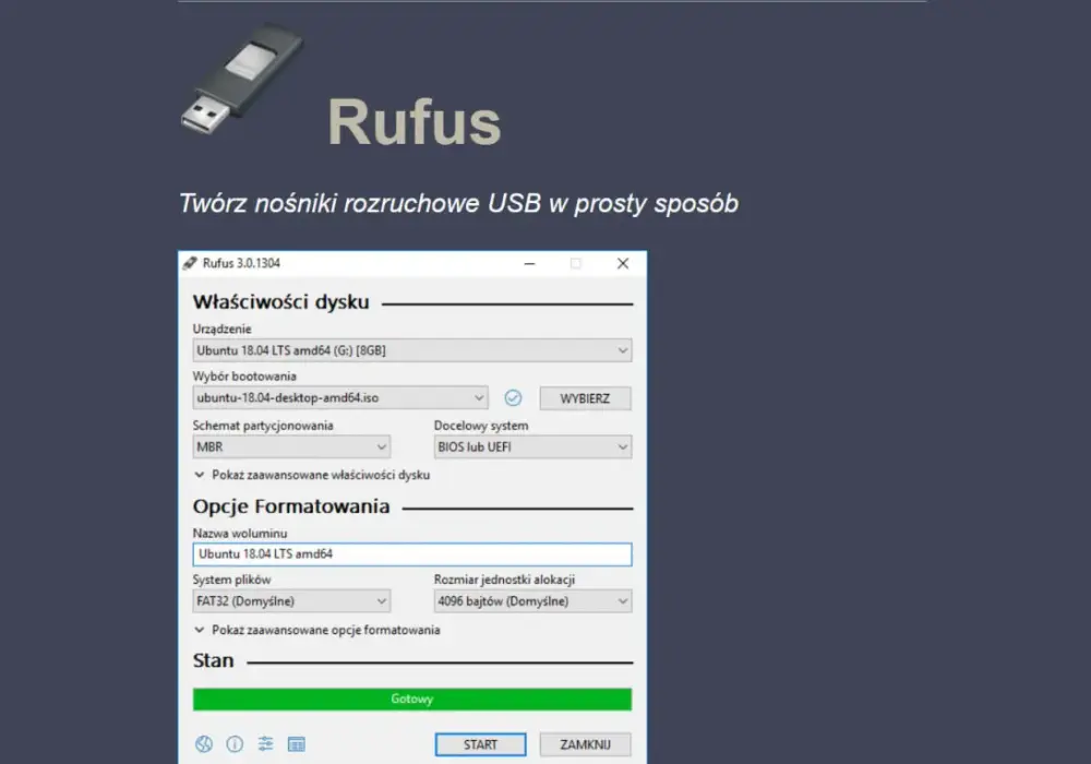 Bootowalny pendrive z ISO - Jak nagrać obraz płyty?