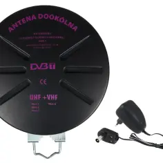 Czarna antena DVB-T UHF+VHF, idealna do odbioru cyfrowej telewizji naziemnej. Zastanawiasz się, jaką antenę zewnętrzną wybrać? Ta może być dobrym rozwiązaniem.