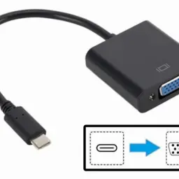Przejściówka USB-C do VGA. Połącz swój nowoczesny laptop z telewizorem lub monitorem za pomocą tego adaptera.