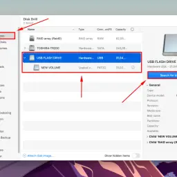 Jak otworzyć pendrive na Macu? W Disk Drill wybierz "Storage Devices", a następnie swój pendrive. Kliknij "Search for lost data".