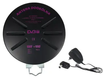Czarna antena DVB-T UHF+VHF, idealna do odbioru cyfrowej telewizji naziemnej. Zastanawiasz się, jaką antenę zewnętrzną wybrać? Ta może być dobrym rozwiązaniem.