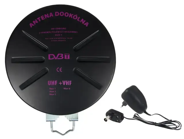 Czarna antena DVB-T UHF+VHF, idealna do odbioru cyfrowej telewizji naziemnej. Zastanawiasz się, jaką antenę zewnętrzną wybrać? Ta może być dobrym rozwiązaniem.