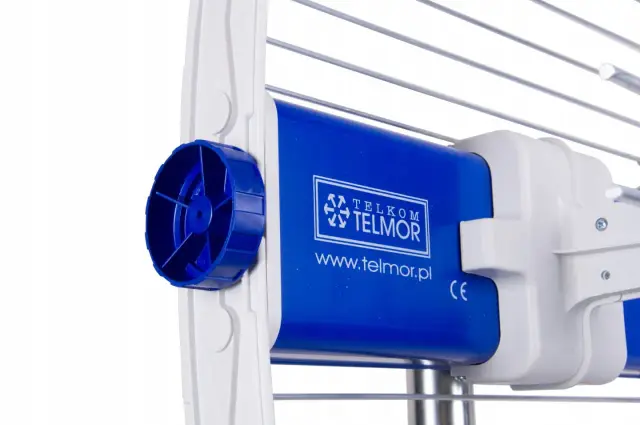 Antena Telmor ASR IQ z niebieskim elementem i logo.